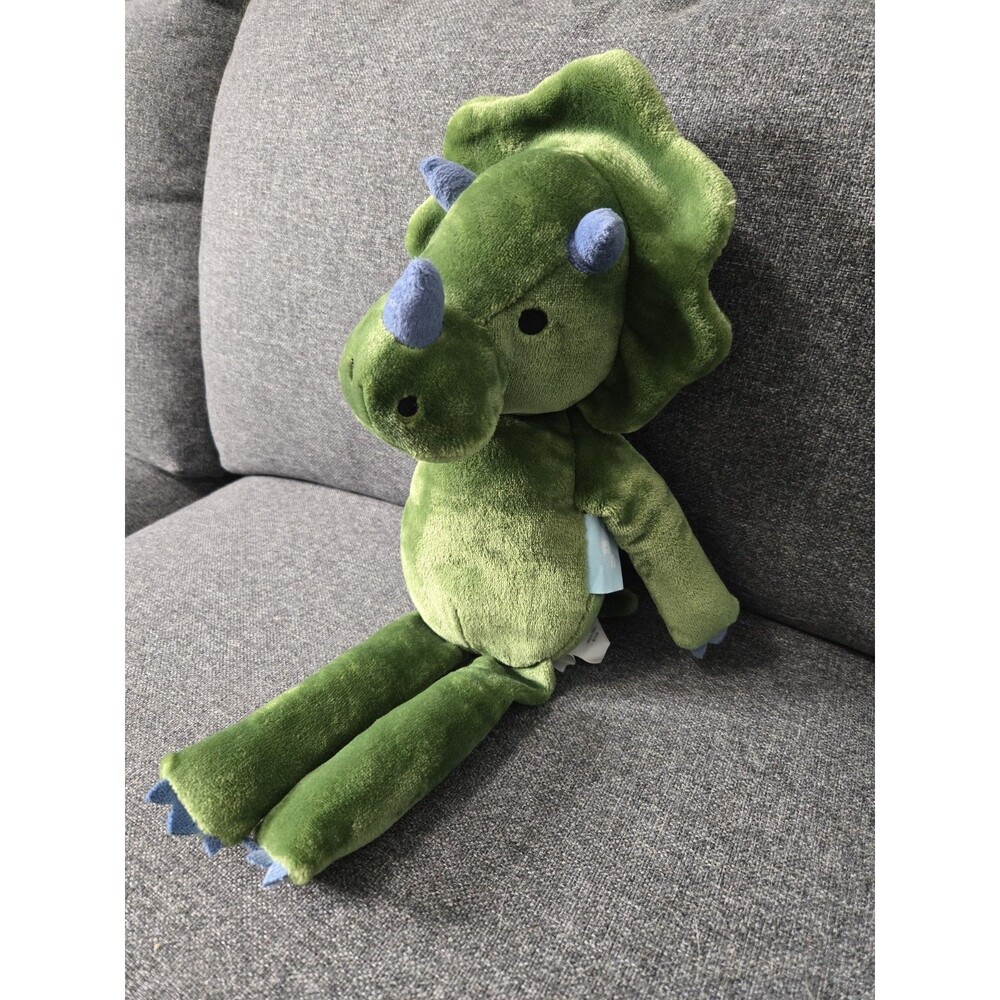 Max Kids Triceratops Plush Toy Green Dinosaur Soft Cuddly Stuffed Animal